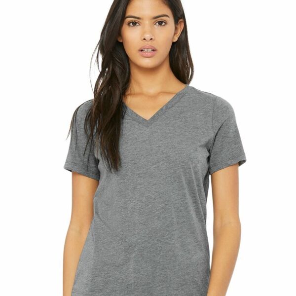 Women's Relaxed Triblend Short Sleeve V-Neck Tee Thumbnail